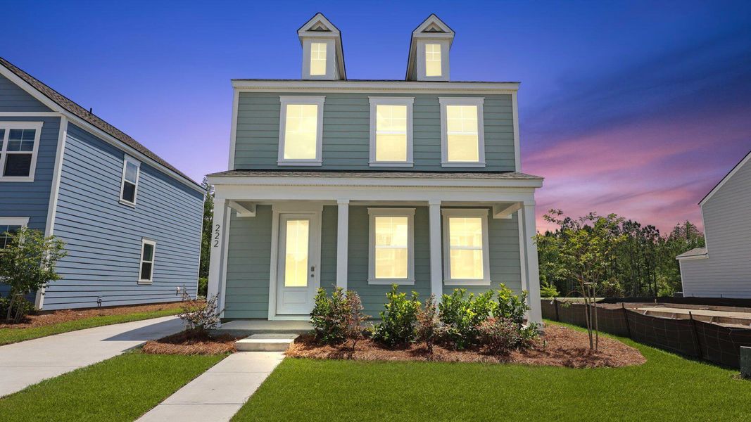Front exterior of a new home in Sheep Island, Summerville, SC, highlighting curb appeal (Image 22).