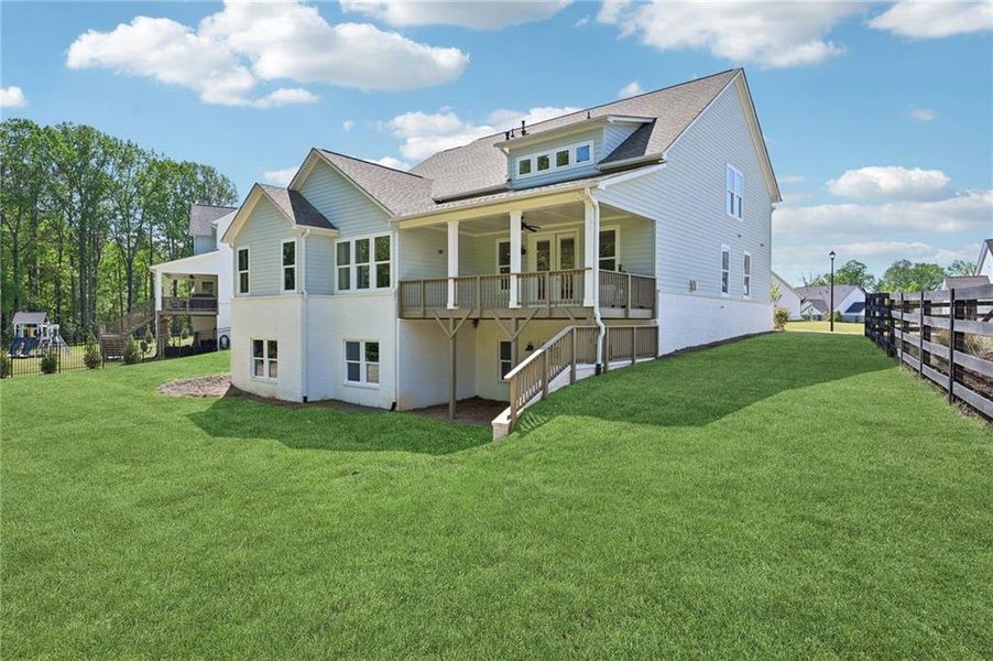 Exterior details and patio area of a home in Fireside Farms, Dawsonville (Image 33).