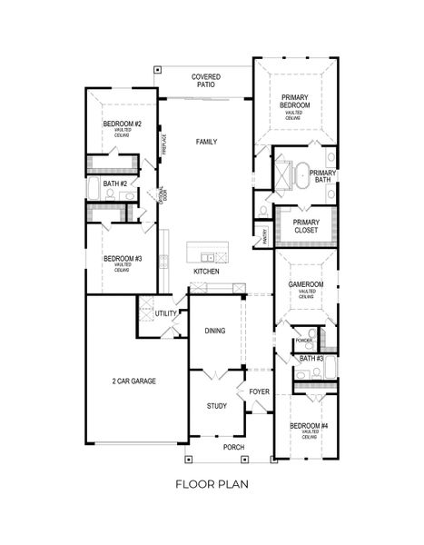 2D floor plan layout for the Eagle 2F (w/Game) by First Texas Homes in High Country, Burleson, TX (Image 3).