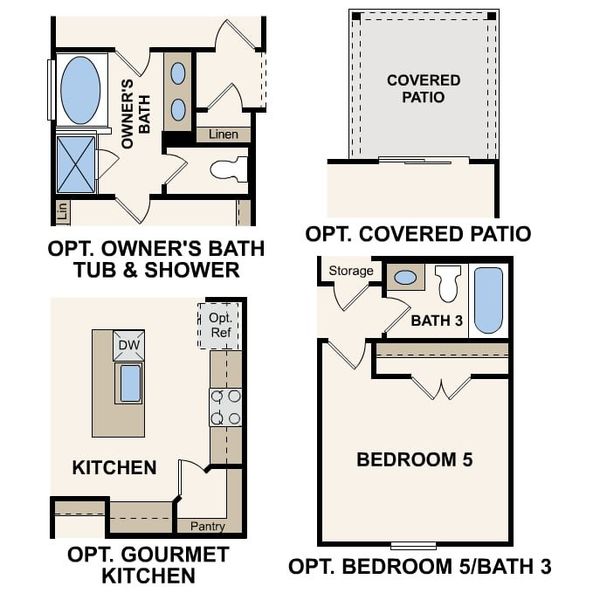 2D floor plan layout of this home in Barton Hills, Spring Hill, TN (Image 4).