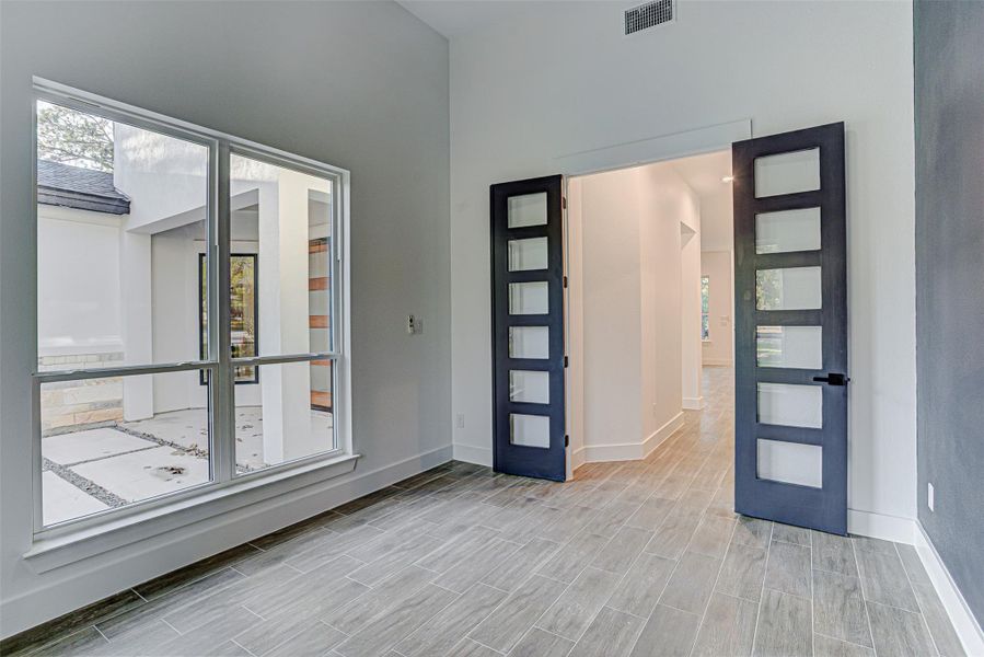 Front courtyard view from Office windows. Front courtyard view from Office windows.