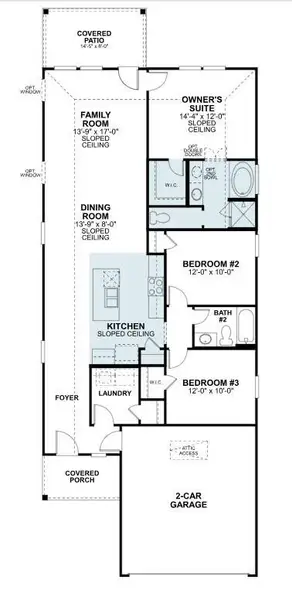 2D floor plan layout of this home in Moran Ranch, Willis, TX (Image 4).