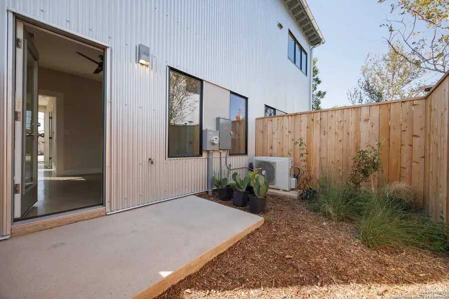 Exterior details and patio area of a home in , San Antonio (Image 1).