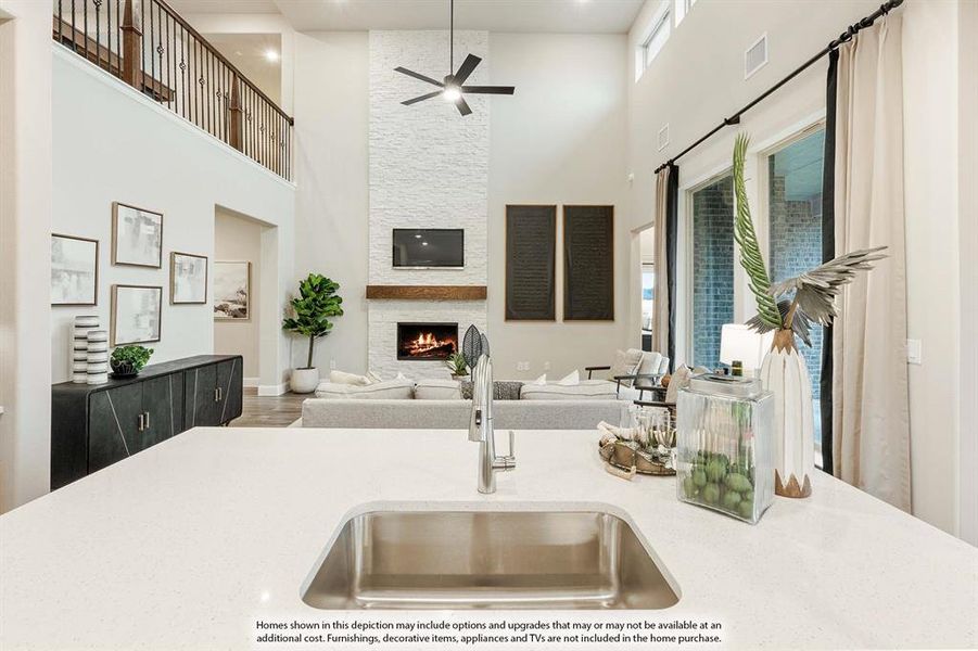 Furnished interior view inside a new home in ArrowBrooke, Aubrey (Image 18).