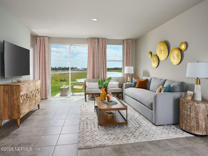 Furnished interior view inside a new home in Kings Preserve, Jacksonville (Image 5). Furnished interior view inside a new home in Kings Preserve, Jacksonville (Image 5).