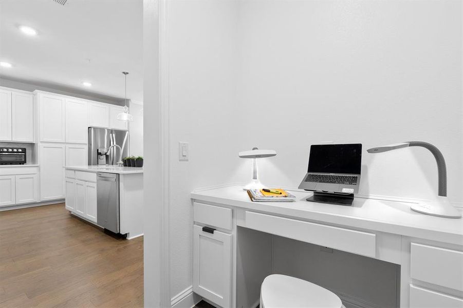 Furnished interior view inside a new home in Gatherings® at Twin Creeks, Allen (Image 30).