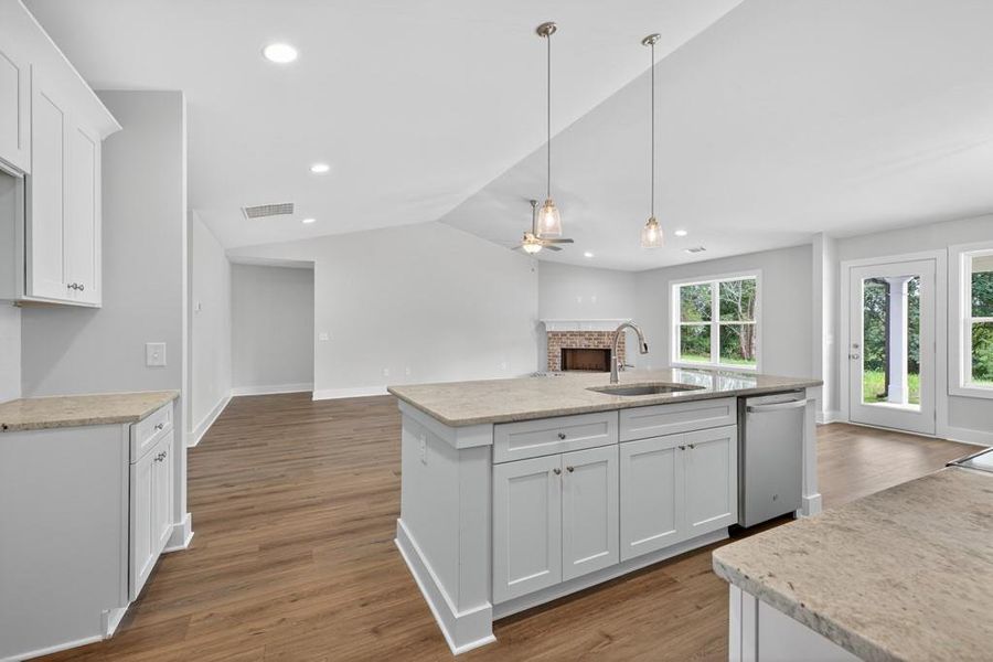 Furnished interior view inside a new home in , Statham (Image 6).
