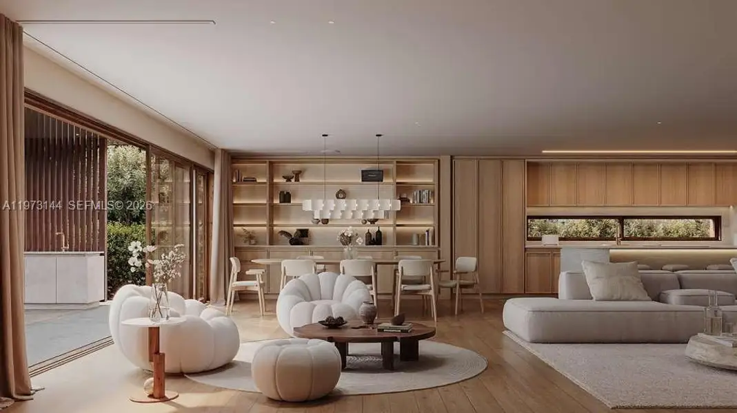 Furnished interior view inside a new home in , Miami (Image 5). Furnished interior view inside a new home in , Miami (Image 5).