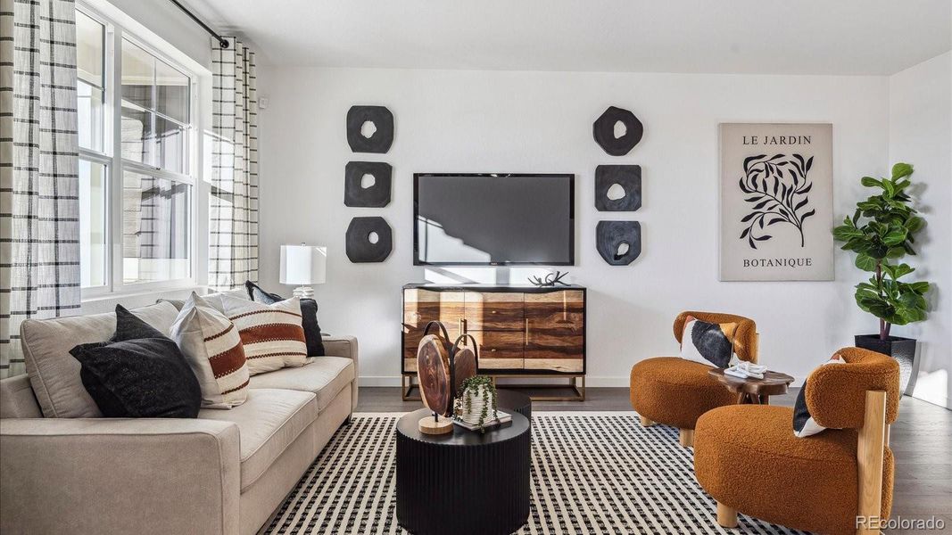Furnished interior view inside a new home in Villas at Vantage, Berthoud (Image 20).