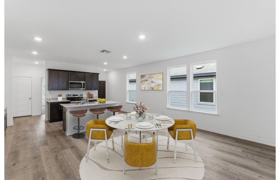 Furnished interior view inside a new home in Vista Real, Converse (Image 7).