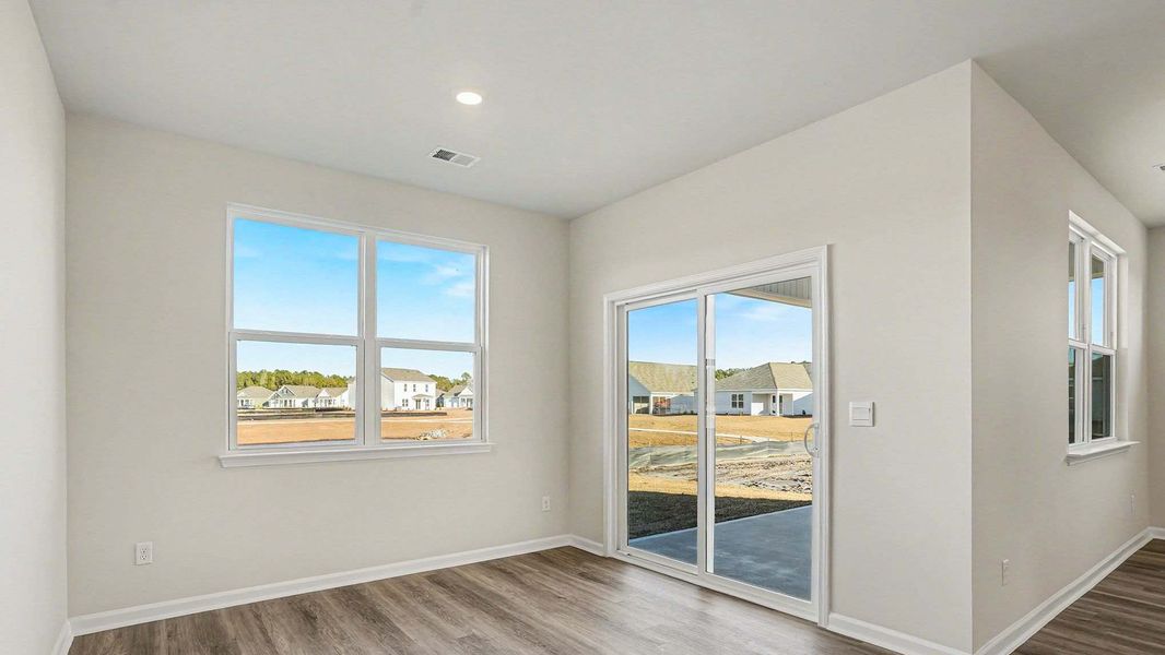 Representative unfurnished interior of a home built from the Bristol by D.R. Horton in Fox Run, Supply (Image 12).