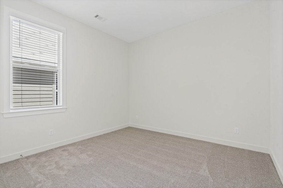 Bright room featuring a single window, neutral-toned walls, and plush carpeting