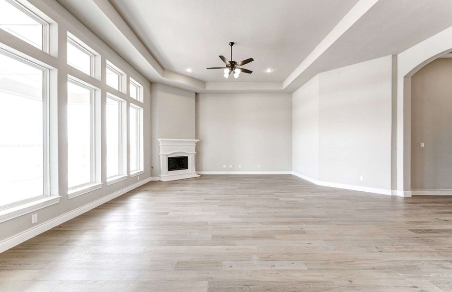 Representative unfurnished interior of a home built from the 2870 by Ravenna Homes in The Woodlands Hills 65′, Willis (Image 24). Representative unfurnished interior of a home built from the 2870 by Ravenna Homes in The Woodlands Hills 65′, Willis (Image 24).