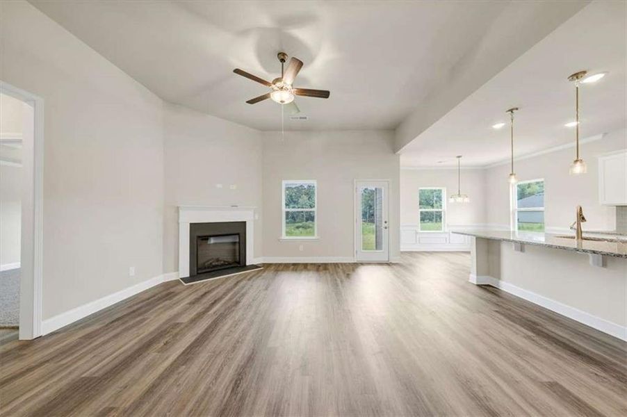 Spacious, unfurnished interior of a new home in Park Place, Bowdon (Image 33). Spacious, unfurnished interior of a new home in Park Place, Bowdon (Image 33).