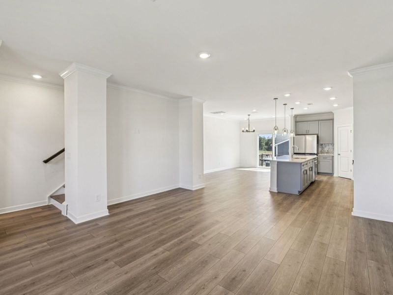 Spacious, unfurnished interior of a new home in Meadows at Wilson Farms - The Heights Series, Fort Mill (Image 11). Spacious, unfurnished interior of a new home in Meadows at Wilson Farms - The Heights Series, Fort Mill (Image 11).