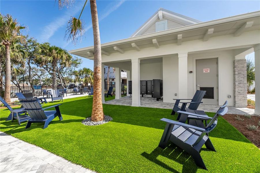 Exterior details and patio area of a home in EvenTide, New Smyrna Beach (Image 20).