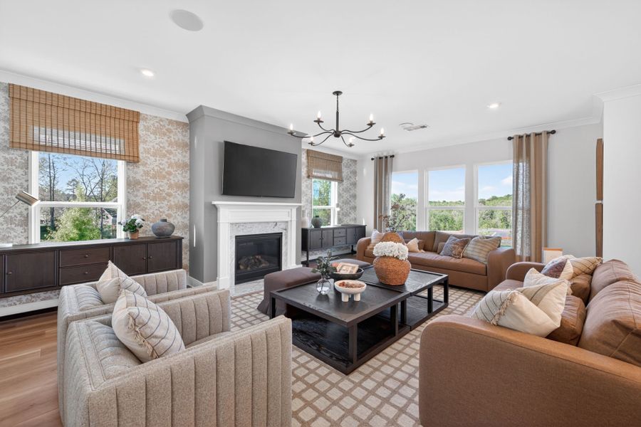 Representative furnished interior of a home built from the Riverton by Pulte Homes in Riversprings, Dacula (Image 20).