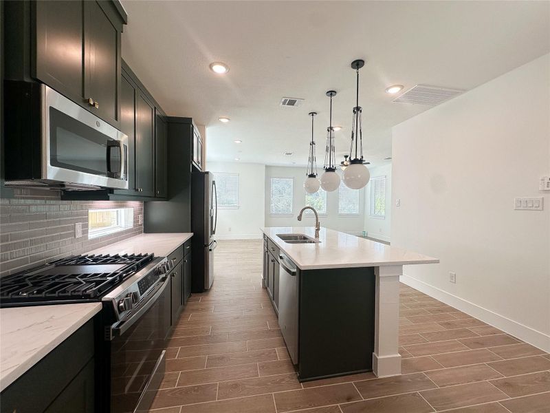 Furnished interior view inside a new home in Sienna, Missouri City (Image 7). Furnished interior view inside a new home in Sienna, Missouri City (Image 7).
