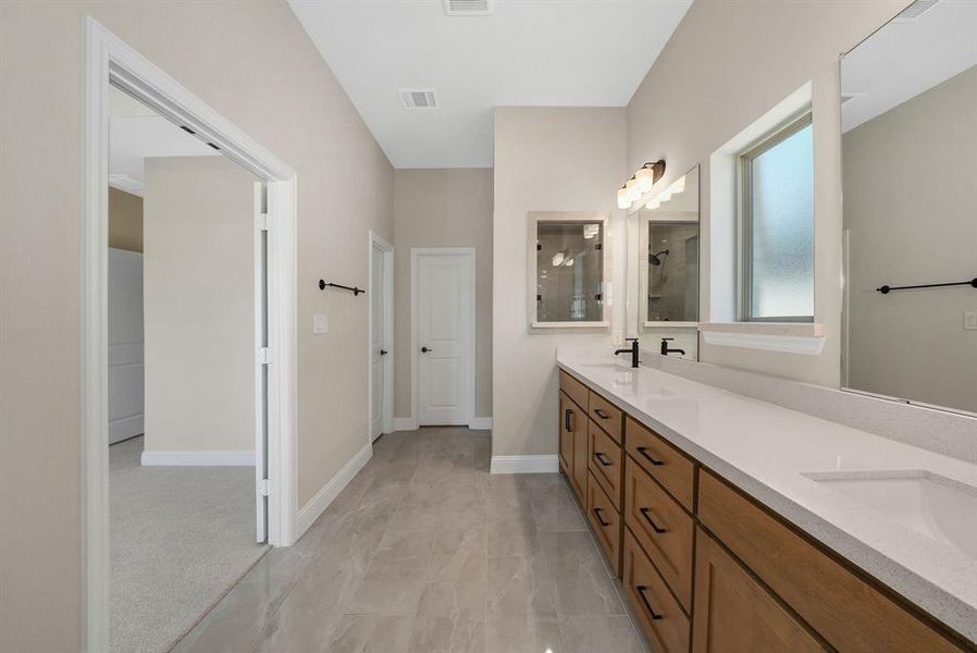 Furnished interior view inside a new home in Fields Villas - Darling Homes, Frisco (Image 14).