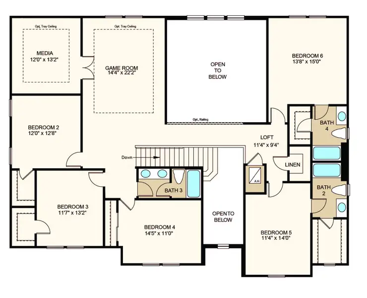 2D floor plan layout of this home in Ardisia Park, New Smyrna Beach, FL (Image 3).