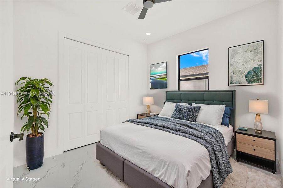 Virtually Staged- 2nd bedroom