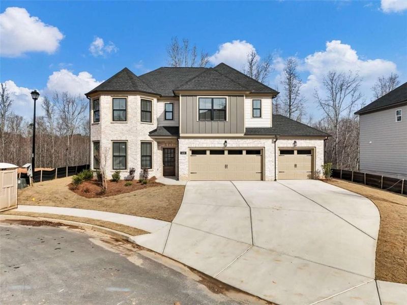 Front exterior of a new home in , Buford, GA, highlighting curb appeal (Image 26).
