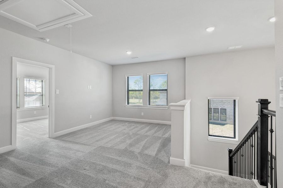 Spacious, unfurnished interior of a new home in Riceland 60’ Homesites, Mont Belvieu (Image 30). Spacious, unfurnished interior of a new home in Riceland 60’ Homesites, Mont Belvieu (Image 30).