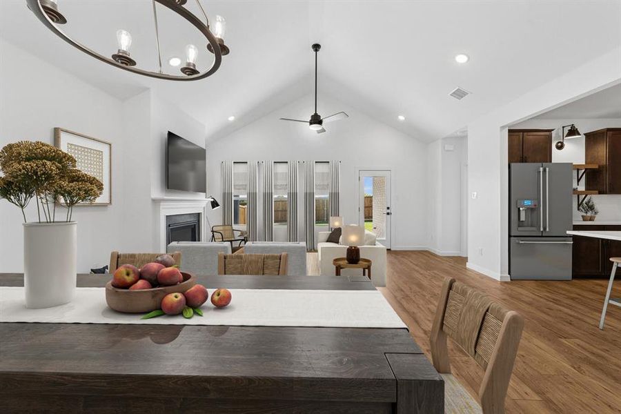 Furnished interior view inside a new home in Aspire at Noble Ridge, Howe (Image 16). Furnished interior view inside a new home in Aspire at Noble Ridge, Howe (Image 16).