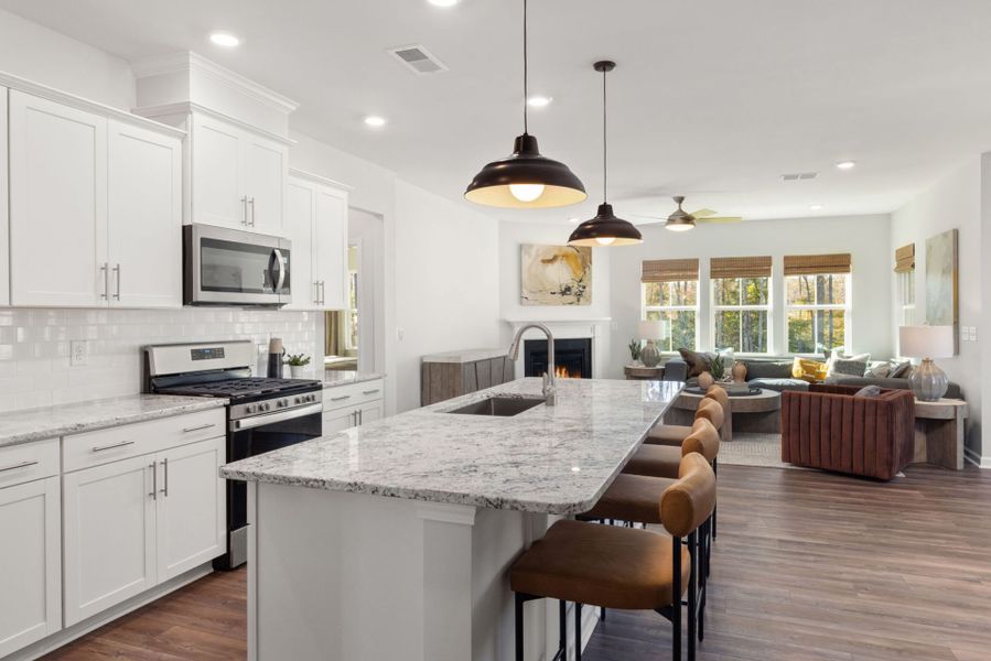 Furnished interior view inside a new home in Exchange at 401, Raleigh (Image 16).