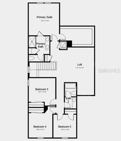 2D floor plan layout of this home in Waterstone, Groveland, FL (Image 3). 2D floor plan layout of this home in Waterstone, Groveland, FL (Image 3).