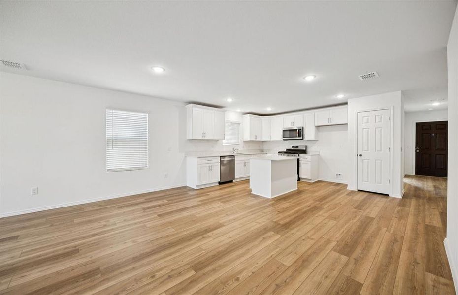 Eat in kitchen features nice island Eat in kitchen features nice island