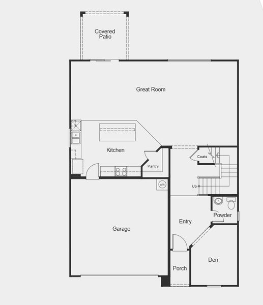 2D floor plan layout for the Plan 2524 by KB Home in Skyline Village Enclaves, San Tan Valley, AZ (Image 3).