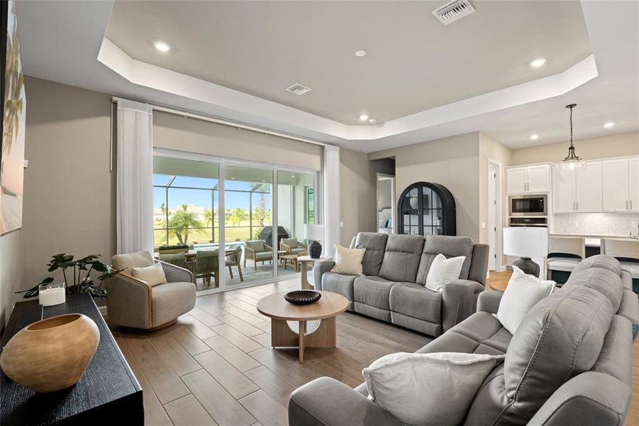 Furnished interior view inside a new home in Webbs Reserve, Punta Gorda (Image 8). Furnished interior view inside a new home in Webbs Reserve, Punta Gorda (Image 8).