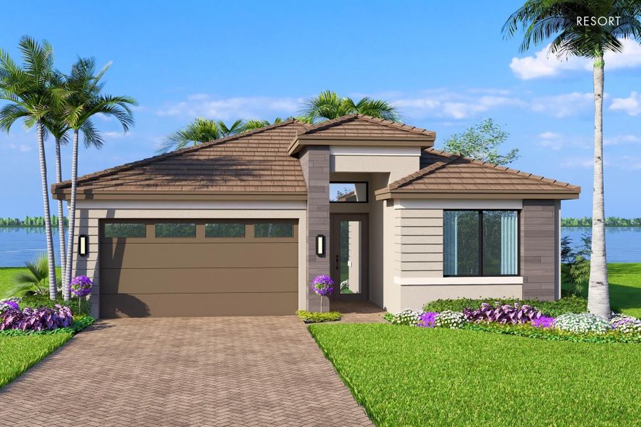 Representative exterior photo of a completed home built from the Ibis II by GL Homes in Valencia Vista at Riverland, Port St. Lucie, FL (Image 2). Representative exterior photo of a completed home built from the Ibis II by GL Homes in Valencia Vista at Riverland, Port St. Lucie, FL (Image 2).