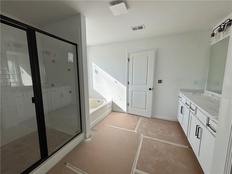 In-progress construction of a new home in Arbors at Richland Creek, Buford, GA (Image 22).