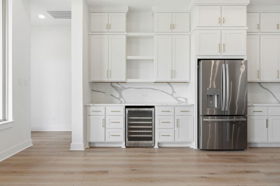 Open plan kitchen with island