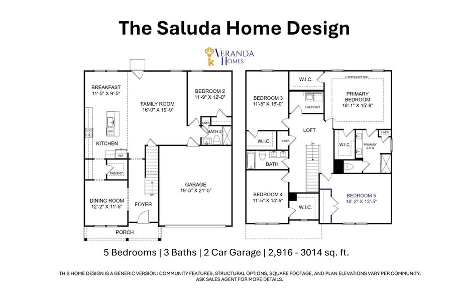 2D floor plan layout of this home in Southern Column Estates, Florence, SC (Image 2). 2D floor plan layout of this home in Southern Column Estates, Florence, SC (Image 2).