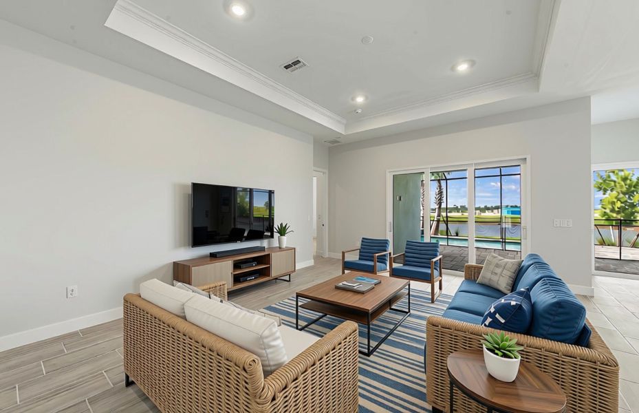 Furnished interior view inside a new home in BeachWalk by Manasota Key, Englewood (Image 6).