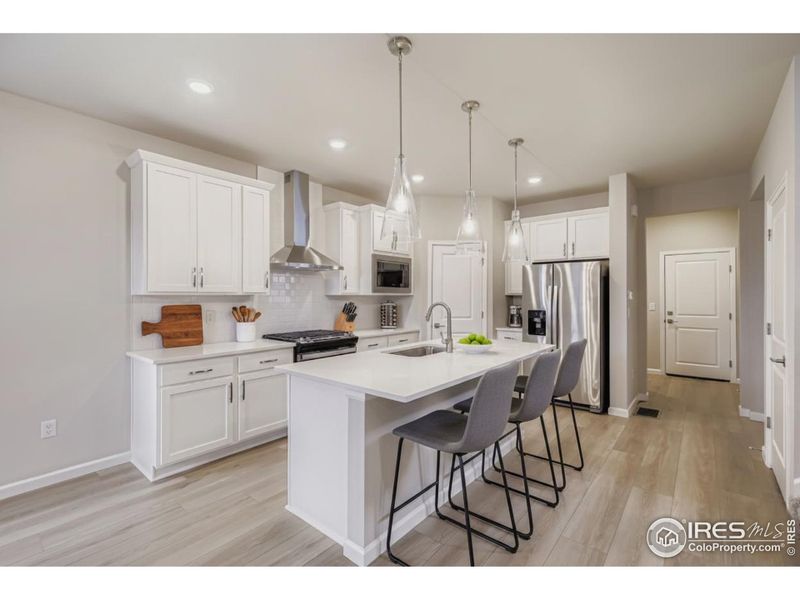 Furnished interior view inside a new home in Waterfield - Single Family Homes, Fort Collins (Image 14). Furnished interior view inside a new home in Waterfield - Single Family Homes, Fort Collins (Image 14).