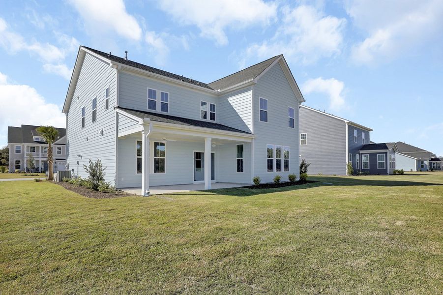 Exterior details and patio area of a home in East Wynd, Hampstead (Image 21).