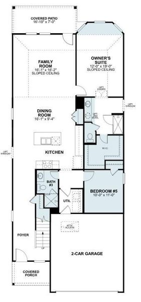 2D floor plan layout of this home in Sorella, Tomball, TX (Image 4).