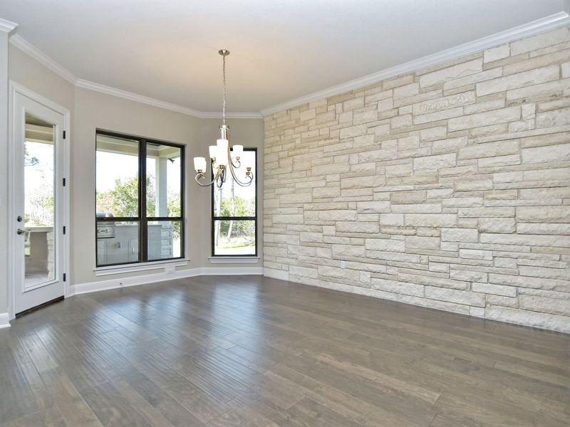 Representative unfurnished interior of a home built from the Madera II by Giddens Homes in Scofield Farms Estates, Georgetown (Image 303).