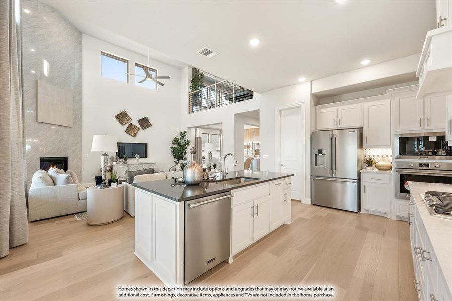 Furnished interior view inside a new home in ArrowBrooke, Aubrey (Image 20).