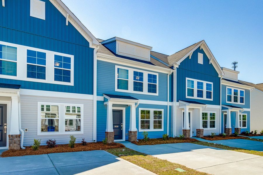Front exterior of a new home in Astoria, Columbia, SC, highlighting curb appeal (Image 18).
