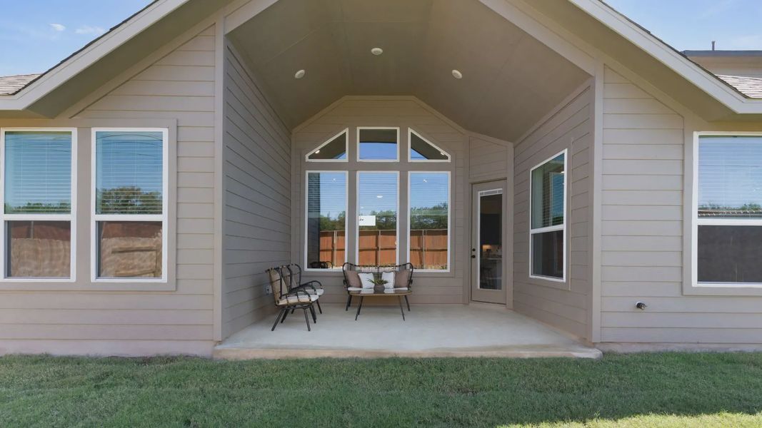 Representative exterior details of a home built from the Brooks by Chesmar Homes in University Heights, Round Rock (Image 4).