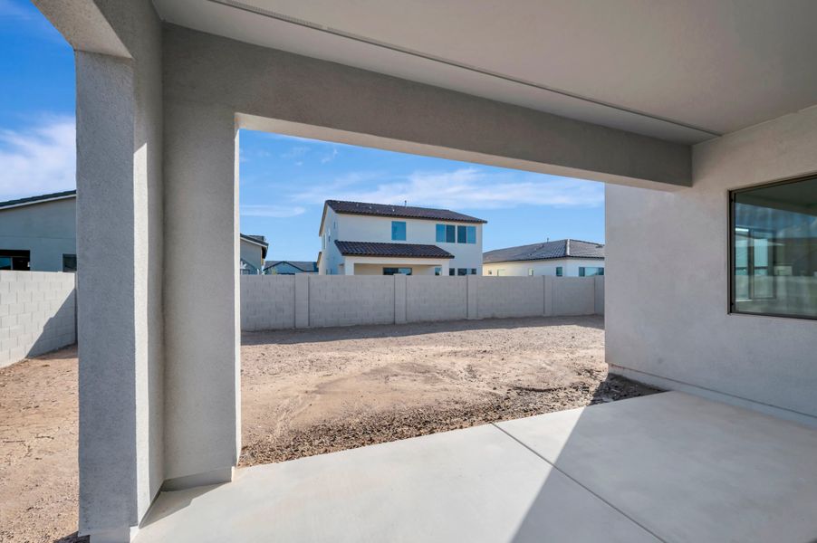 Exterior details and patio area of a home in Soleo, San Tan Valley (Image 3).