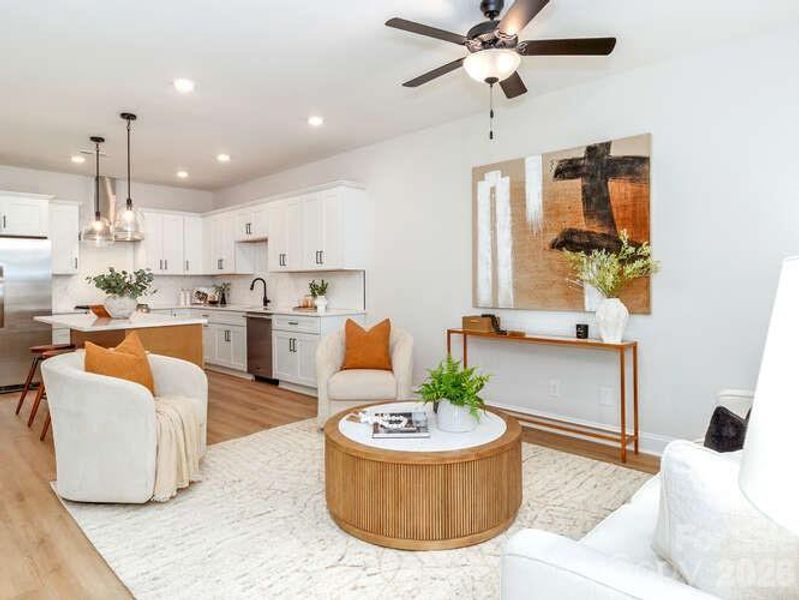 Furnished interior view inside a new home in , Charlotte (Image 8).