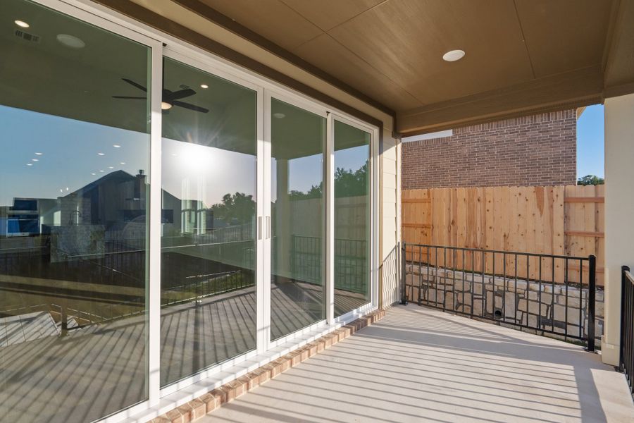 Exterior details and patio area of a home in Lariat, Liberty Hill (Image 26).