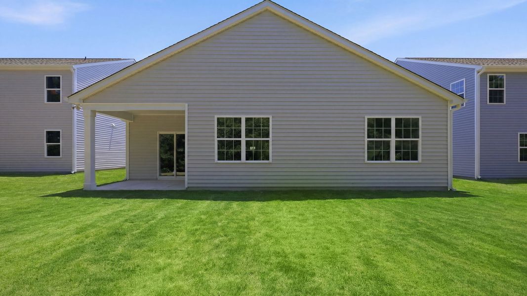 Exterior details and patio area of a home in Ridgewood Farms, Winterville (Image 4). Exterior details and patio area of a home in Ridgewood Farms, Winterville (Image 4).