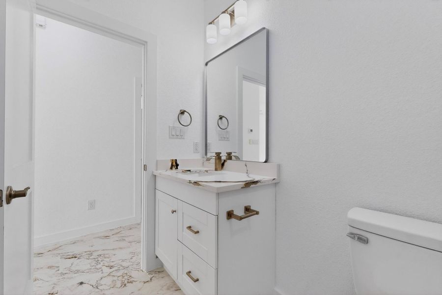 Bathroom featuring vanity